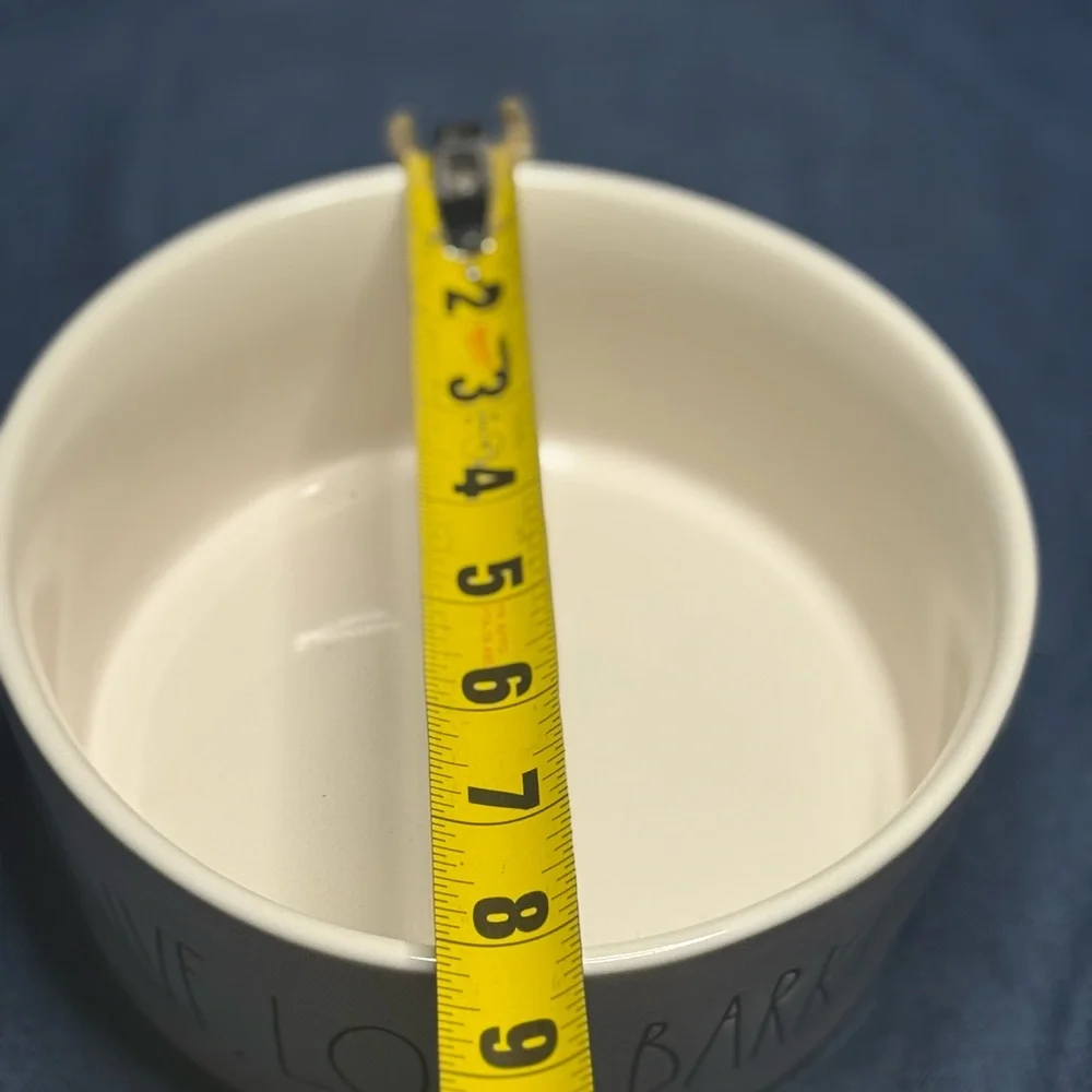 Rae Dunn Set of 2 Savor & Live Love Bark Bowls Ceramic Dog Pet Food Water Bowls